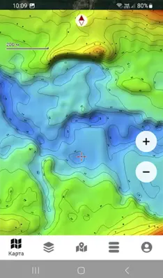 Глубины водоемов для рыбалки android App screenshot 1